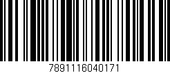 Código de barras (EAN, GTIN, SKU, ISBN): '7891116040171'