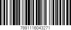 Código de barras (EAN, GTIN, SKU, ISBN): '7891116043271'