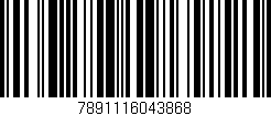 Código de barras (EAN, GTIN, SKU, ISBN): '7891116043868'