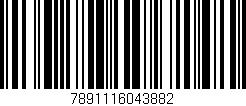 Código de barras (EAN, GTIN, SKU, ISBN): '7891116043882'