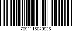 Código de barras (EAN, GTIN, SKU, ISBN): '7891116043936'