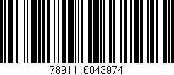 Código de barras (EAN, GTIN, SKU, ISBN): '7891116043974'