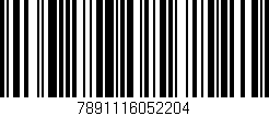 Código de barras (EAN, GTIN, SKU, ISBN): '7891116052204'