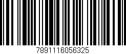 Código de barras (EAN, GTIN, SKU, ISBN): '7891116056325'
