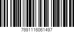 Código de barras (EAN, GTIN, SKU, ISBN): '7891116061497'