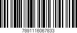 Código de barras (EAN, GTIN, SKU, ISBN): '7891116067833'