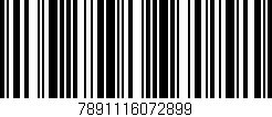 Código de barras (EAN, GTIN, SKU, ISBN): '7891116072899'
