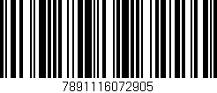 Código de barras (EAN, GTIN, SKU, ISBN): '7891116072905'