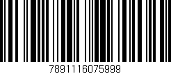 Código de barras (EAN, GTIN, SKU, ISBN): '7891116075999'