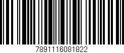 Código de barras (EAN, GTIN, SKU, ISBN): '7891116081822'