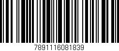Código de barras (EAN, GTIN, SKU, ISBN): '7891116081839'