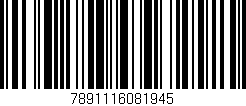 Código de barras (EAN, GTIN, SKU, ISBN): '7891116081945'