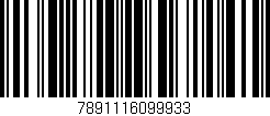 Código de barras (EAN, GTIN, SKU, ISBN): '7891116099933'