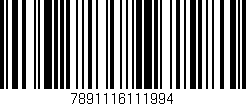 Código de barras (EAN, GTIN, SKU, ISBN): '7891116111994'