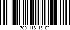 Código de barras (EAN, GTIN, SKU, ISBN): '7891116115107'