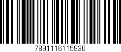 Código de barras (EAN, GTIN, SKU, ISBN): '7891116115930'
