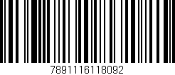 Código de barras (EAN, GTIN, SKU, ISBN): '7891116118092'