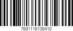 Código de barras (EAN, GTIN, SKU, ISBN): '7891116138410'