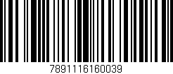 Código de barras (EAN, GTIN, SKU, ISBN): '7891116160039'