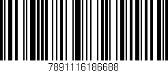 Código de barras (EAN, GTIN, SKU, ISBN): '7891116186688'