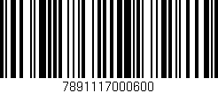 Código de barras (EAN, GTIN, SKU, ISBN): '7891117000600'