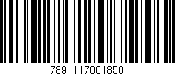 Código de barras (EAN, GTIN, SKU, ISBN): '7891117001850'