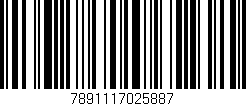 Código de barras (EAN, GTIN, SKU, ISBN): '7891117025887'