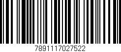 Código de barras (EAN, GTIN, SKU, ISBN): '7891117027522'
