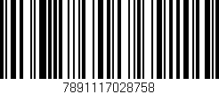 Código de barras (EAN, GTIN, SKU, ISBN): '7891117028758'