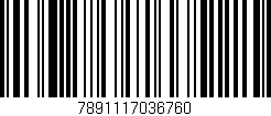 Código de barras (EAN, GTIN, SKU, ISBN): '7891117036760'