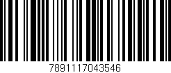 Código de barras (EAN, GTIN, SKU, ISBN): '7891117043546'