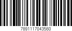 Código de barras (EAN, GTIN, SKU, ISBN): '7891117043560'