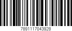 Código de barras (EAN, GTIN, SKU, ISBN): '7891117043928'