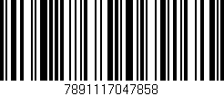 Código de barras (EAN, GTIN, SKU, ISBN): '7891117047858'
