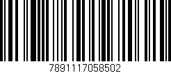 Código de barras (EAN, GTIN, SKU, ISBN): '7891117058502'