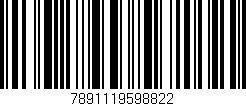 Código de barras (EAN, GTIN, SKU, ISBN): '7891119598822'