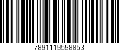 Código de barras (EAN, GTIN, SKU, ISBN): '7891119598853'