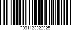 Código de barras (EAN, GTIN, SKU, ISBN): '7891123322925'
