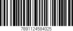 Código de barras (EAN, GTIN, SKU, ISBN): '7891124584025'