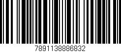 Código de barras (EAN, GTIN, SKU, ISBN): '7891138886832'