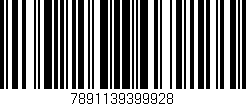Código de barras (EAN, GTIN, SKU, ISBN): '7891139399928'