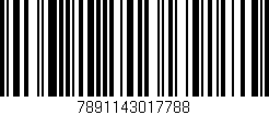 Código de barras (EAN, GTIN, SKU, ISBN): '7891143017788'