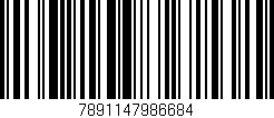 Código de barras (EAN, GTIN, SKU, ISBN): '7891147986684'