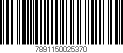 Código de barras (EAN, GTIN, SKU, ISBN): '7891150025370'