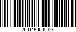 Código de barras (EAN, GTIN, SKU, ISBN): '7891150039995'