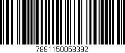Código de barras (EAN, GTIN, SKU, ISBN): '7891150058392'