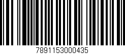 Código de barras (EAN, GTIN, SKU, ISBN): '7891153000435'