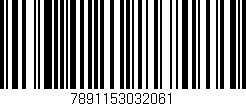Código de barras (EAN, GTIN, SKU, ISBN): '7891153032061'