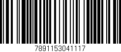 Código de barras (EAN, GTIN, SKU, ISBN): '7891153041117'