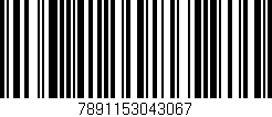 Código de barras (EAN, GTIN, SKU, ISBN): '7891153043067'